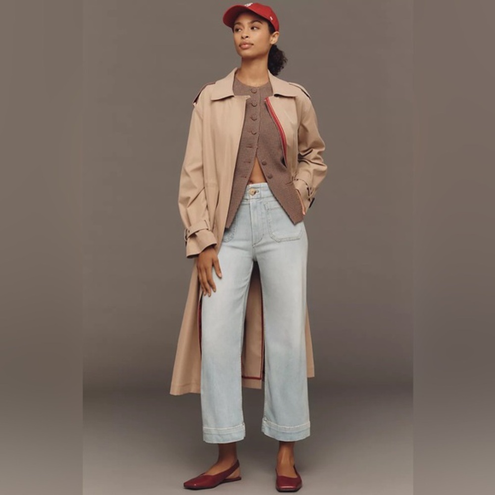 The Colette Crop High-Rise Wide-Leg Jeans by Maeve (Anthropologie) - Picture 2 of 7